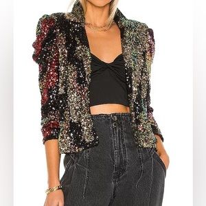 Revolve x BlankNYC Sequin Trucker Jacket